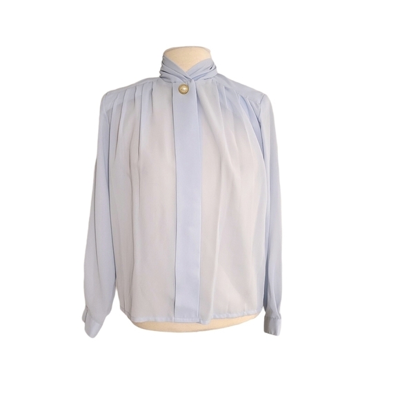 NWT Josephine Light Blue Pearly Blouse - Picture 1 of 5